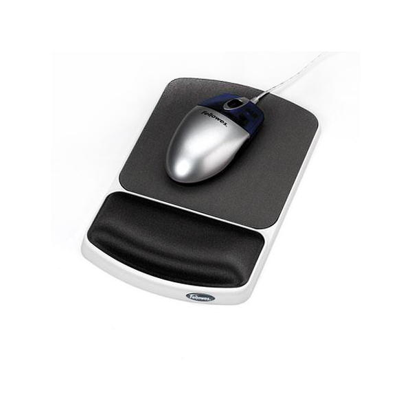 Buy Fellowes Gel Wrist Rest And Mouse Pad Graphiteplatinum 91741